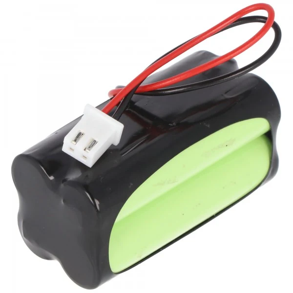 AccuCell Notleuchtenakku NiMH 4,8V max. 800mAh F2x2 Micro AAA 100mm Kabel und Stecker