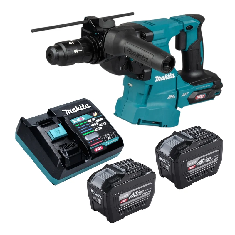 Makita HR 012 GE201 Akku Kombihammer 40 V max. 3,3 J SDS plus Brushless + 2x Akku 8,0 Ah + Ladegerät