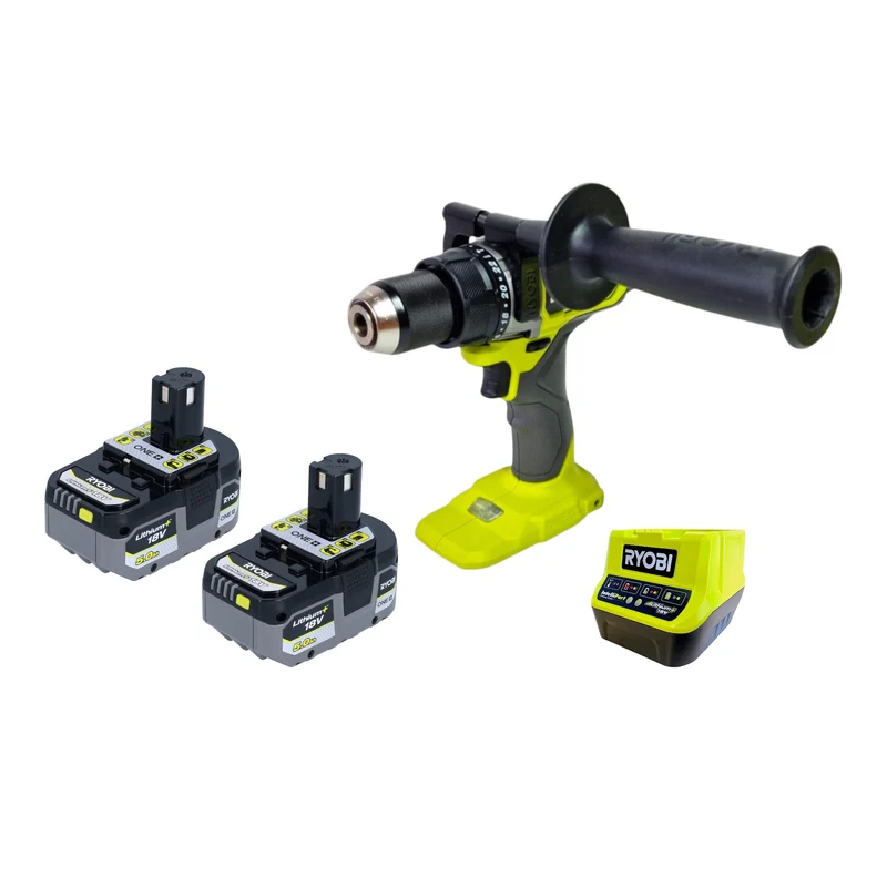 RYOBI RPD18BL2-0 Akku Schlagbohrschrauber 18 V 95 Nm Brushless + 2x Akku 5,0 Ah + Ladegerät