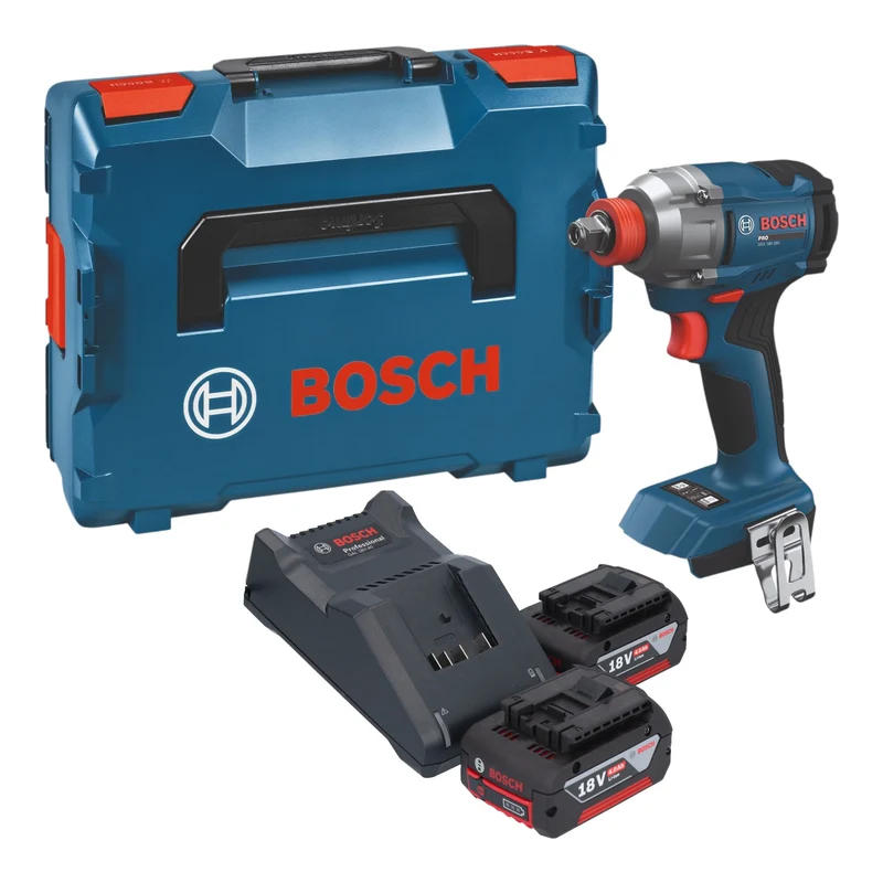 Bosch GDX 18V-285 Professional Akku Drehschlagschrauber 18 V 285 Nm + 2x Akku 4,0 Ah + Ladegerät + L-Boxx