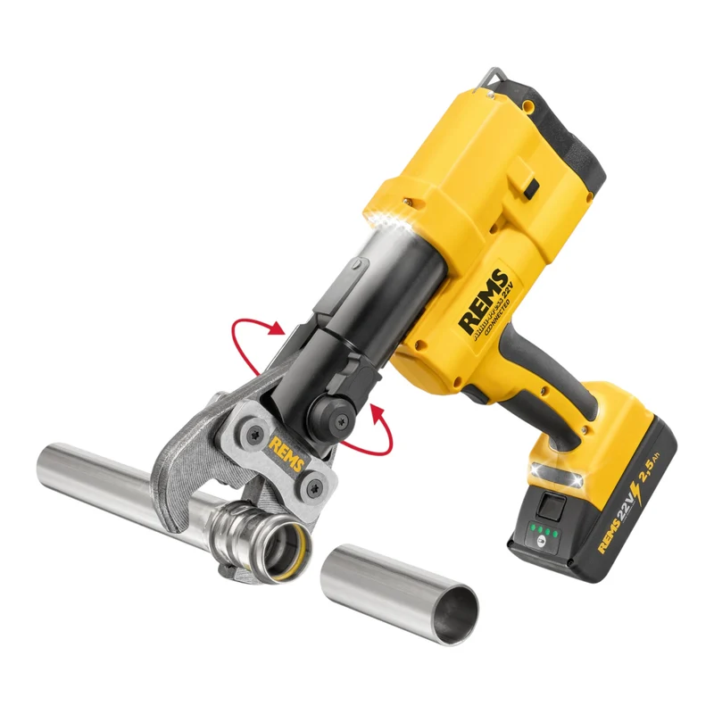 REMS 22V Connected Basic-Pack Akku Radialpresse 22 V 32 kN ( 576015 R220 ) Brushless + 1x Akku 2,5 Ah + Ladegerät + L-Boxx