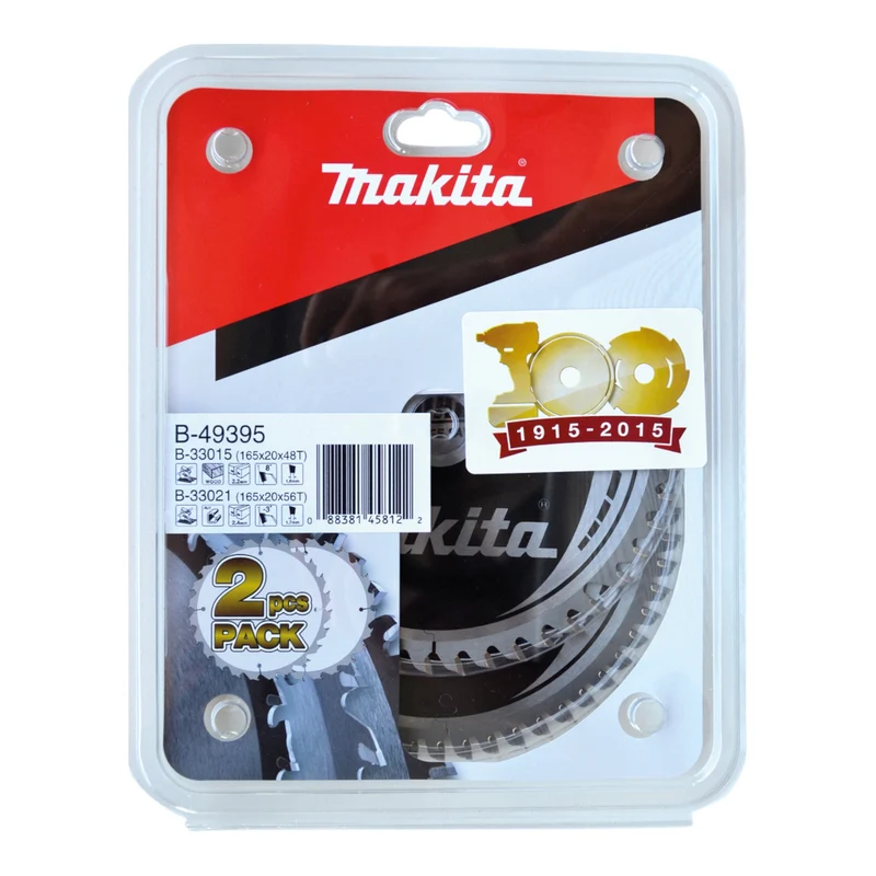 Makita HM Sägeblatt Set 2 teilig 165 x 20 mm ( B-49395 ) für Holz und Aluminium