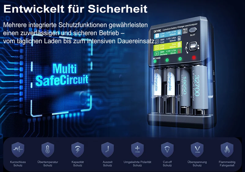 SkyRC MC5000 professionelles Universal-Analyse-Ladegerät für alle Akku-Typen