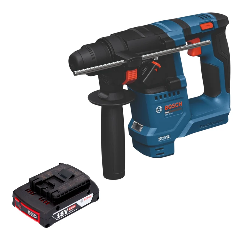 Bosch GBH 18V-18 Professional Akku Bohrhammer 18 V 1,5 J SDS plus Brushless + 1x Akku 2,0 Ah - ohne Ladegerät