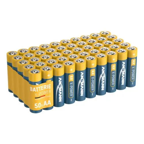Ansmann X-Power Alkaline Batterie Mignon AA, LR6, 1,5 Volt, 50er Sparpack, perfekt für den alltäglichen Gebrauch