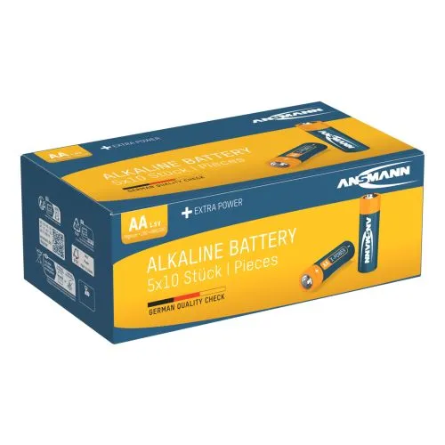 Ansmann X-Power Alkaline Batterie Mignon AA, LR6, 1,5 Volt, 50er Sparpack, perfekt für den alltäglichen Gebrauch