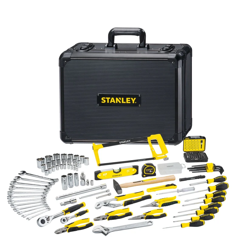 Stanley Handwerkzeug set 142 tlg. + Koffer ( STMT98109-1 ) Zange / Schlüssel / Schneider / Ratsche / Schraubendreher