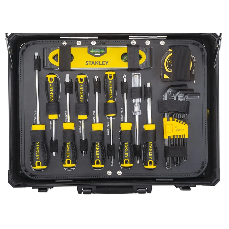 Stanley Handwerkzeug set 142 tlg. + Koffer ( STMT98109-1 ) Zange / Schlüssel / Schneider / Ratsche / Schraubendreher