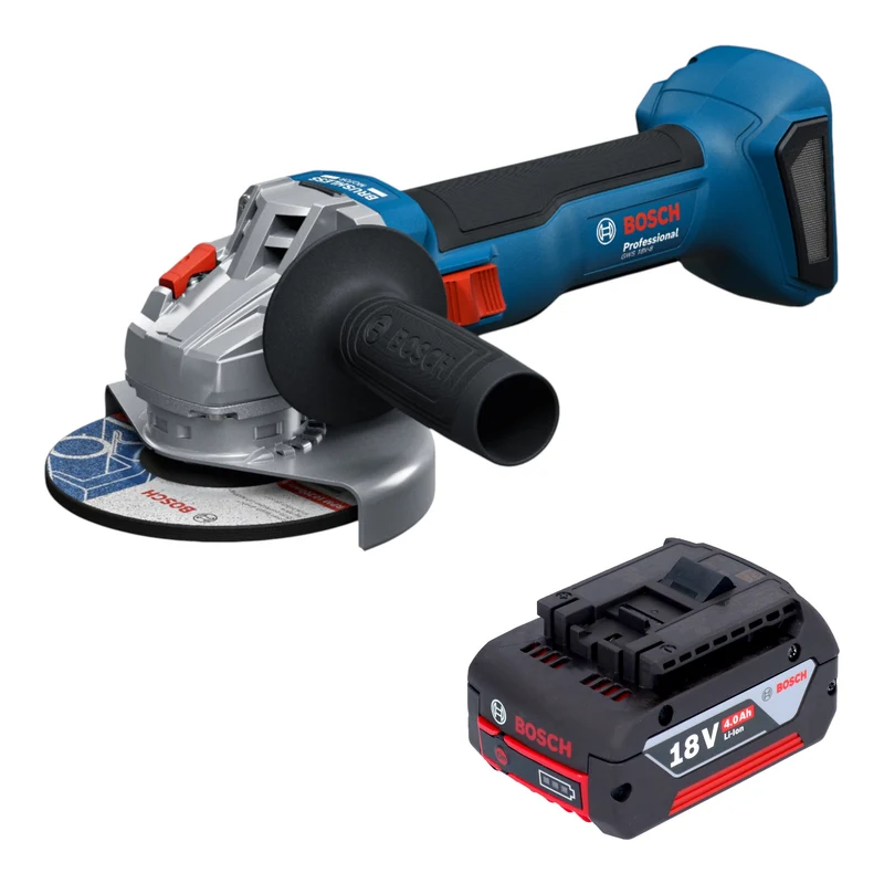 Bosch GWS 18V-8 Professional Akku Winkelschleifer 18 V 125 mm Brushless + 1x Akku 4,0 Ah - ohne Ladegerät
