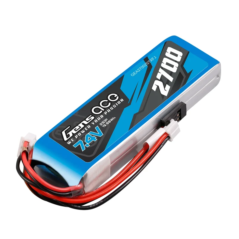 Gens Ace 2700mAh 7,4V 2S LiPo-Akku mit Futaba+JST-EHR-Stecker