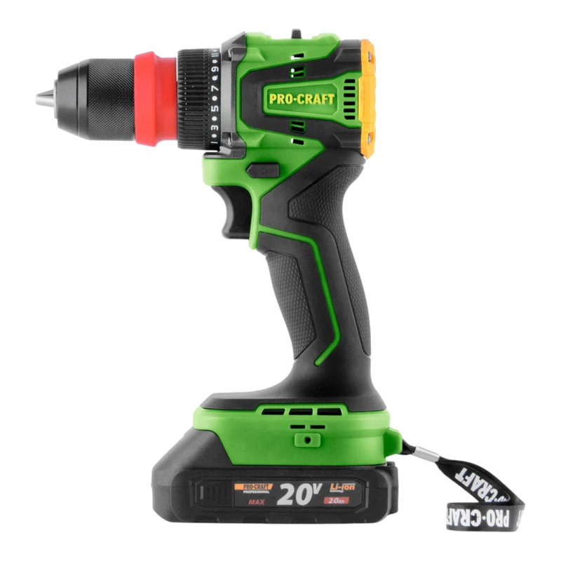 Procraft PA20LiDFR Akku Bohrschrauber 20 V 50 Nm Brushless + 1x Akku 2,0 Ah + Ladegerät + Koffer