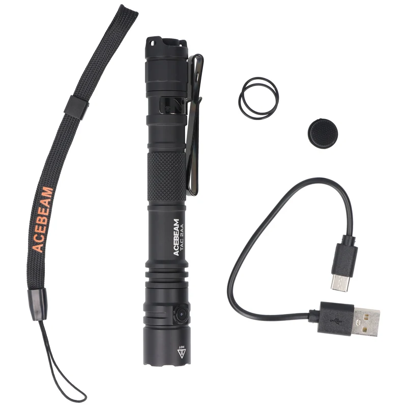 AceBeam TAC 2AA – LED-Taschenlampe mit 1600 Lumen und 181 Metern Reichweite