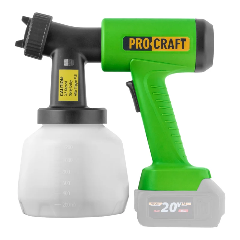 Procraft PSE22bb Akku Farbspritzpistole 20 V Brushless Solo - ohne Akku, ohne Ladegerät