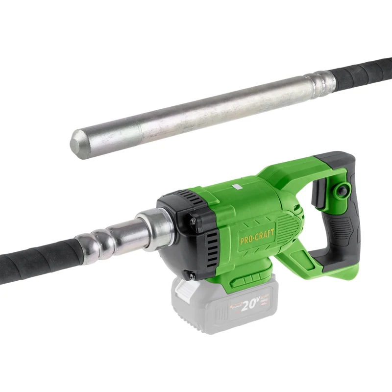 Procraft CV20bb Akku Betonverdichter 20 V 1,5 m Brushless Solo - ohne Akku, ohne Ladegerät