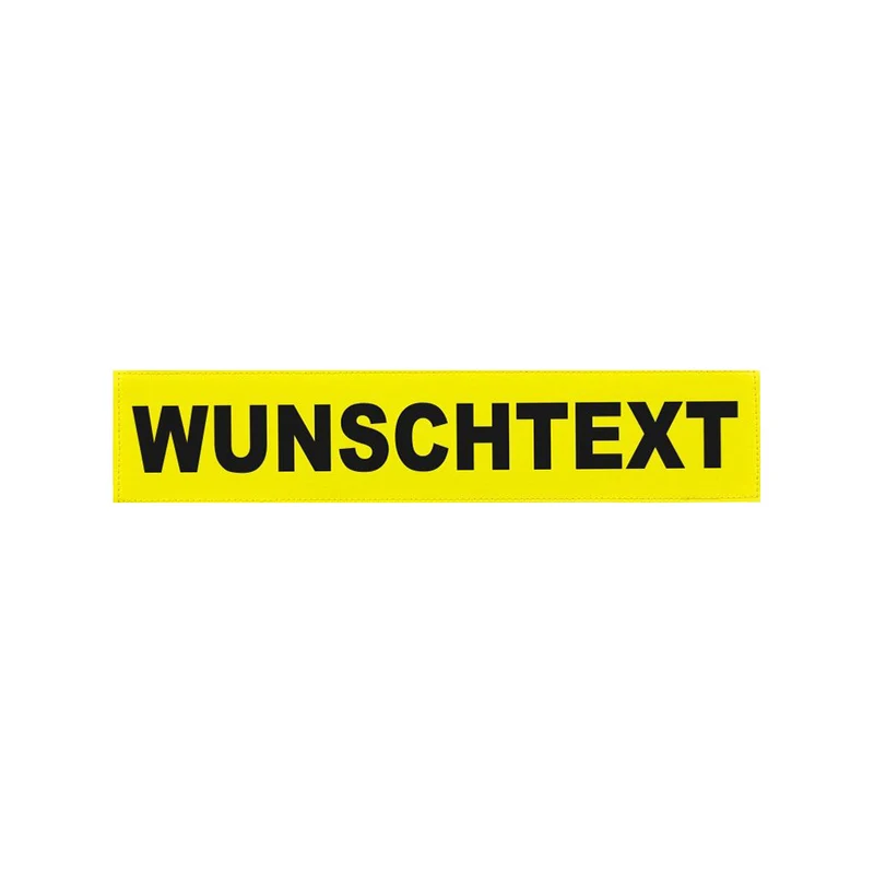 Reflexschild / Klett / Wunschtext 1 oder 2-zeilig