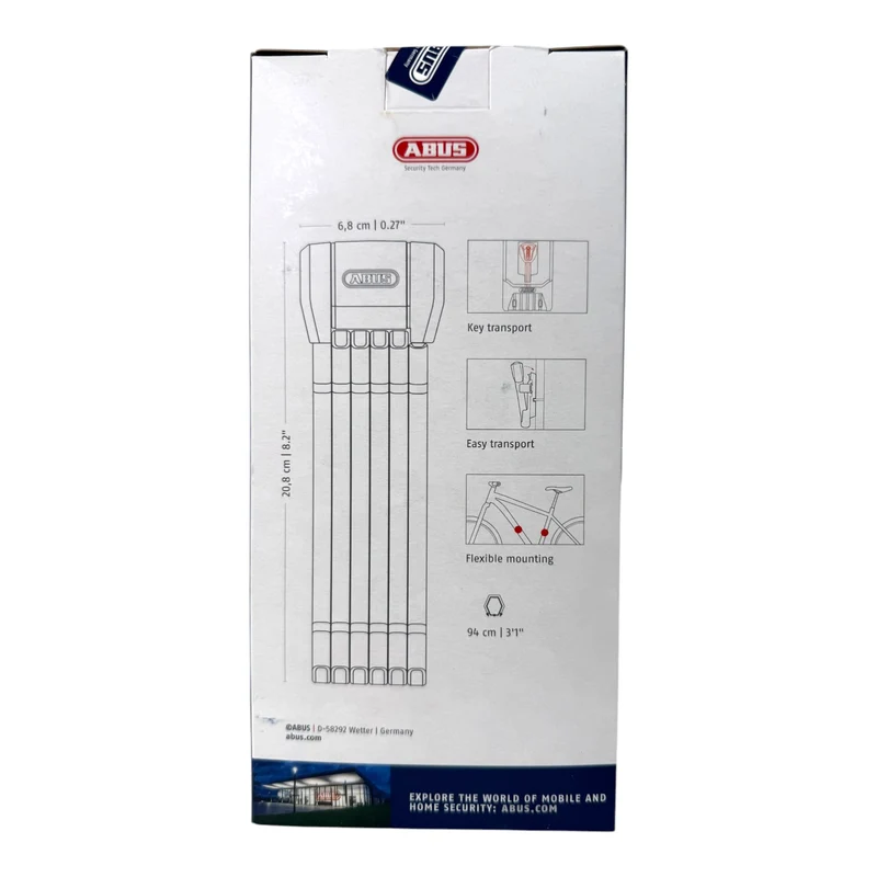 ABUS 6200K/90 SH Faltschloss Bordo ( 99530 )