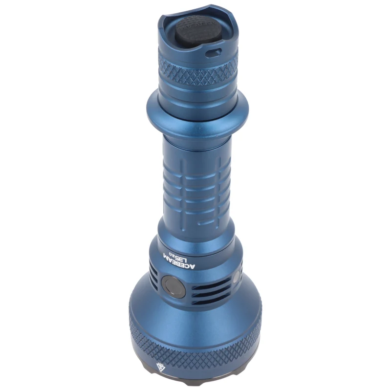 AceBeam L35 2.0 LED-Taschenlampe mit max. 5.000 Lumen und bis zu 650 Meter, blau, ohne Akku, mit Aufbewahrungstasche für Zubehör
