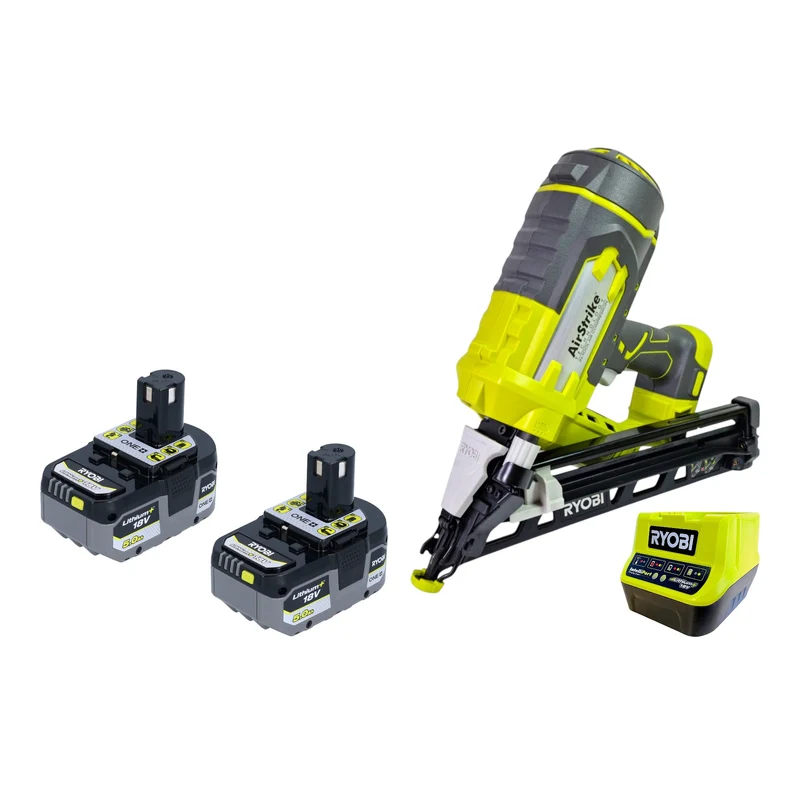 RYOBI R15GN18-0 Akku Nagler 18 V 24 - 64 mm + 2x Akku 5,0 Ah + Ladegerät