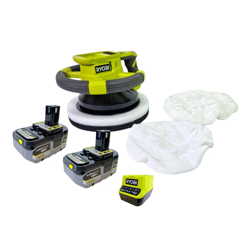 RYOBI RBP18250-0 Akku Polierer 18 V 250 mm + 2x Akku 4,0 Ah + Ladegerät