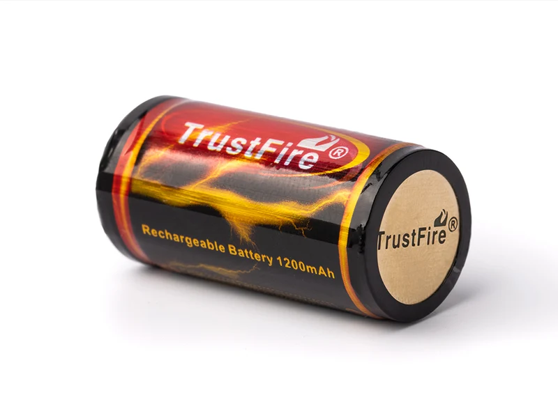 Trustfire 18350 - 1200mAh 3,6V - 3,7V geschützt flache Pluspol