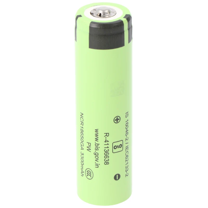 Panasonic 18650 Li-ion Akku mit erhöhten Pluspol, ungeschützt, 66,7x18,3mm