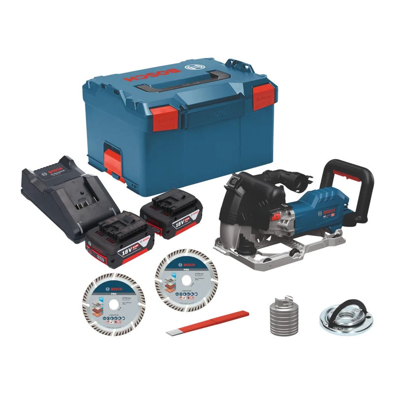 Bosch GNF 18V-40 Akku Mauernutfräse 18 V 40 mm Brushless + 2x Akku 5,0 Ah + Ladegerät + L-Boxx