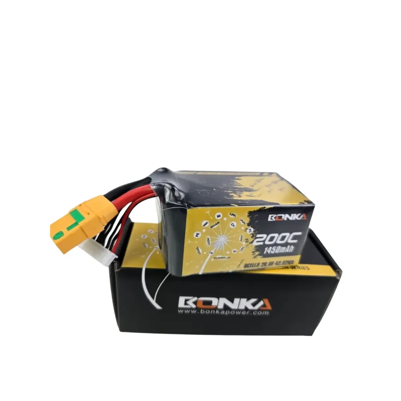Bonka Lipo Akku 1450mAh 29,6V 200C/400C FPV XT90 Antiblitz