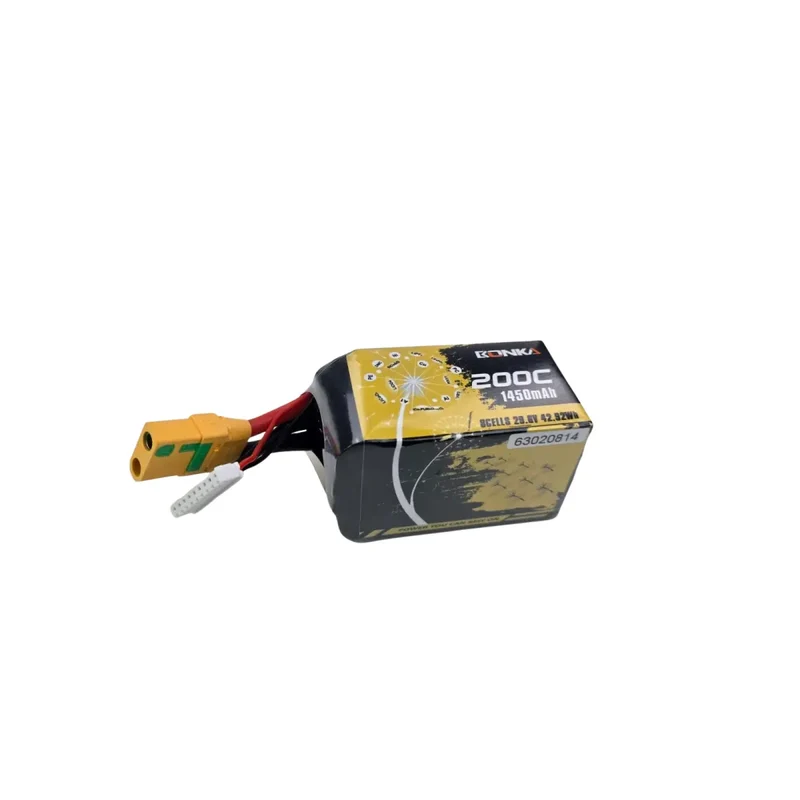 Bonka Lipo Akku 1450mAh 29,6V 200C/400C FPV XT90 Antiblitz