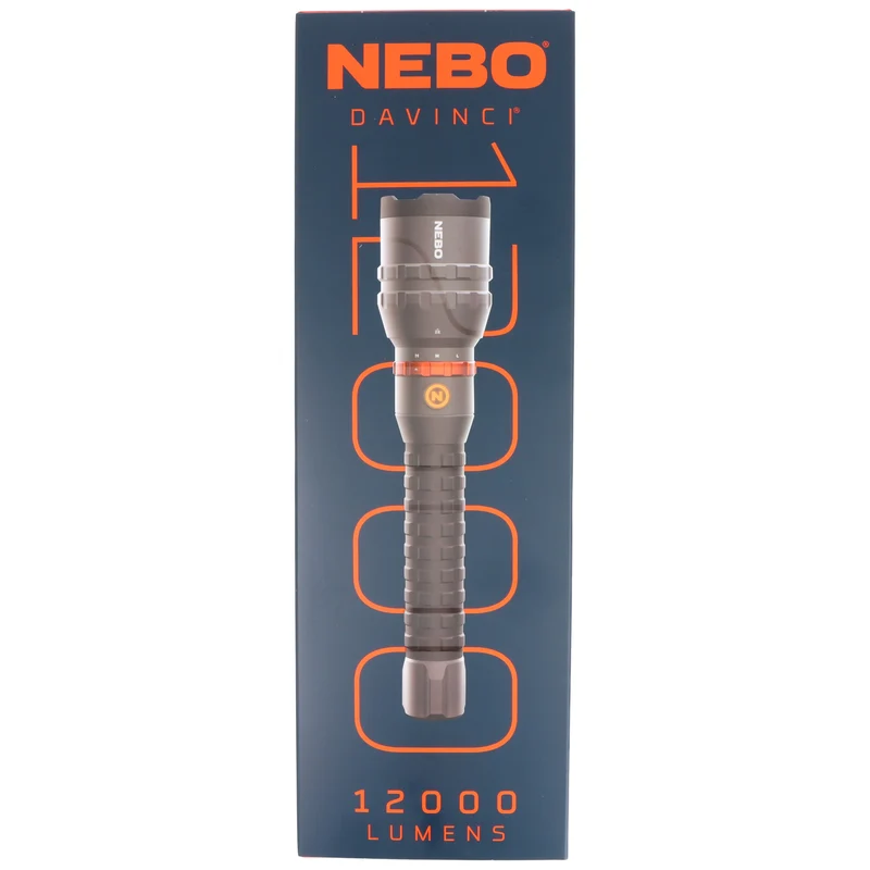 NEBO DAVINCI™ 12000 NEB-FLT-1070-G, die ultimative Hochleistungs-Taschenlampe, mit USB-C Ladeanschluss und Powerbank-Funktion