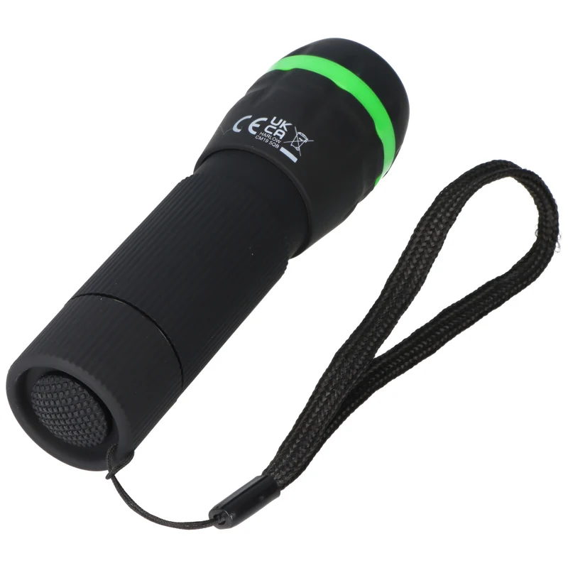 HyCell LED-Taschenlampe 1W mit Zoom, inklusive 3x AAA Batterien