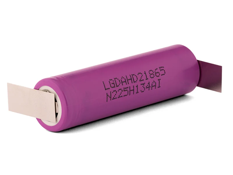 LG ICR 18650-HD2 - 2000mAh 3,7V (25A konstant) Lithium Akku + Lötfahne Z