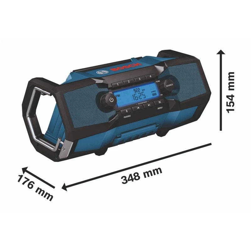 Bosch GPB 18V-2 C Akku Radio 18 V FM / AUX / Bluetooth / IP54 Solo ( 06014A3000 ) - ohne Akku, ohne Ladegerät