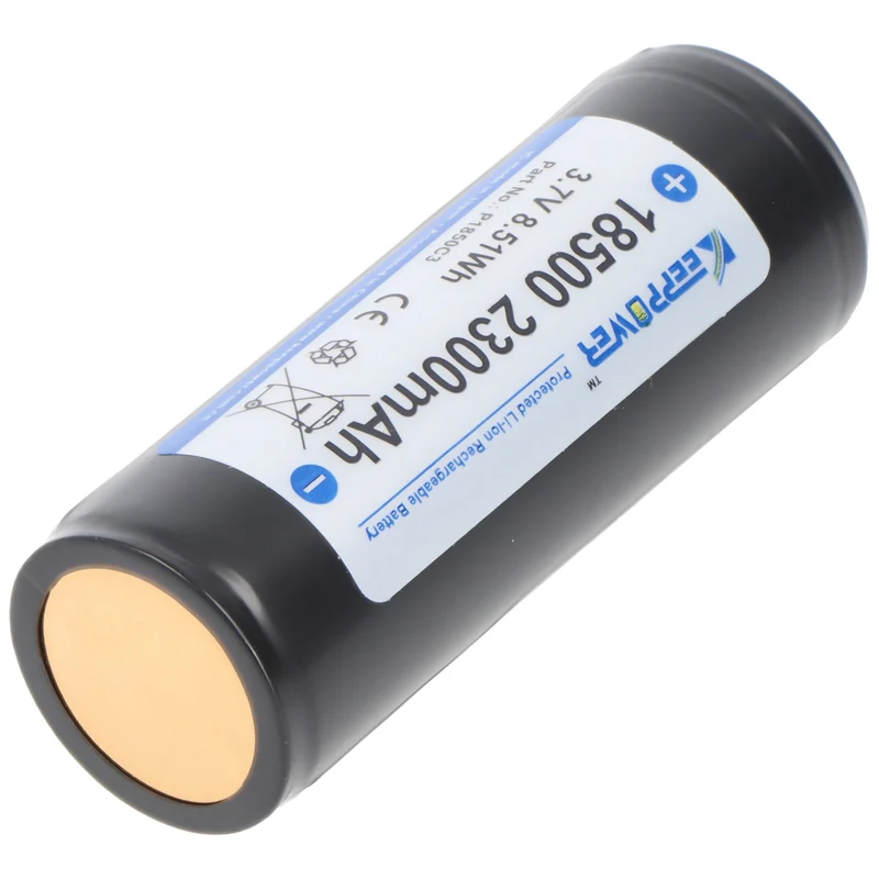 Keeppower 18500 mit 2300mAh 3,6V - 3,7V und integrierte Schutzelektronik P1850C3