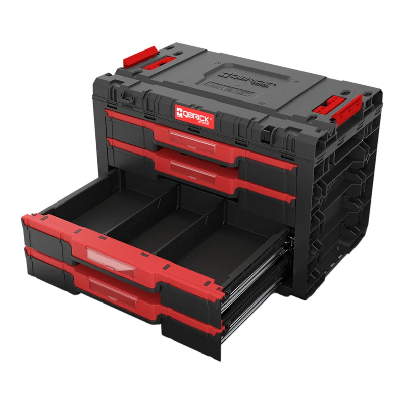 Qbrick System PRIME Drawer 4 Toolbox Basic modularer Werkzeugkasten mit 4 Schubladen 542 x 335 x 369 mm 21,2 l