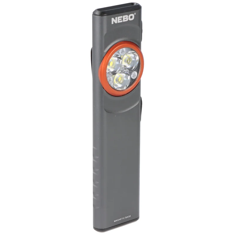 NEBO NEB-FLT-1042-G, die leistungsstarke LED-Taschenlampe mit Magnetfuß & Akku
