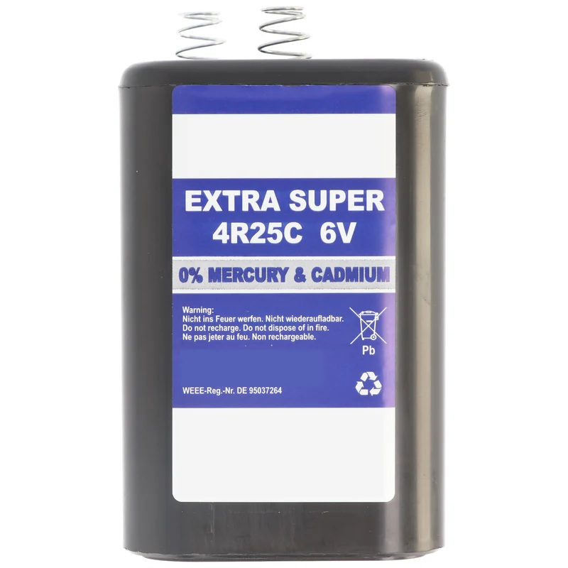 Camelion 4R25, 431, 430 Blockbatterie, Typ 4R25C Batterie, Lampenbatterie 6,0 Volt max. 9000mAh, 10110125