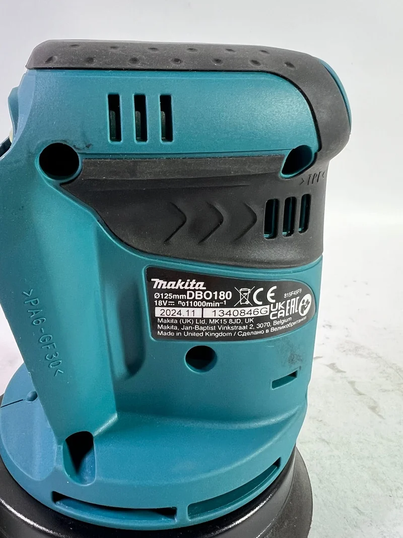 Makita DBO 180 Z Akku Exzenterschleifer 18 V 125 mm Solo - ohne Akku, ohne Ladegerät - Reparaturgerät