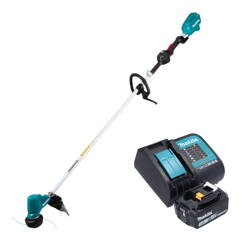 Makita DUR 190 LSFX9 Akku Rasentrimmer 18 V 300 mm Brushless + 1x Akku 3,0 Ah + Ladegerät