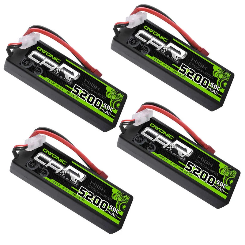 Ovonic Car 2S 5200mAh 50C 7,4V Hard Case LiPo mit Deans-Stecker (4 St.)