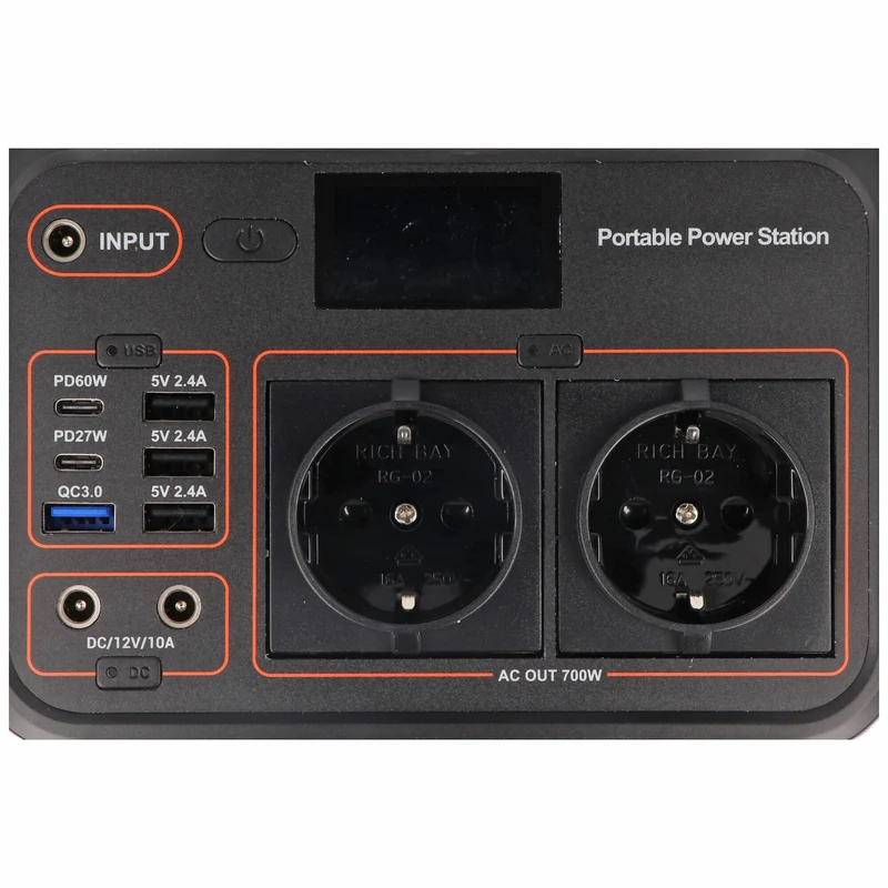 AccuCell Portable Powerstation 648Wh 700W Li-ion Powerbank XXL die unabhängige Stromversorgung
