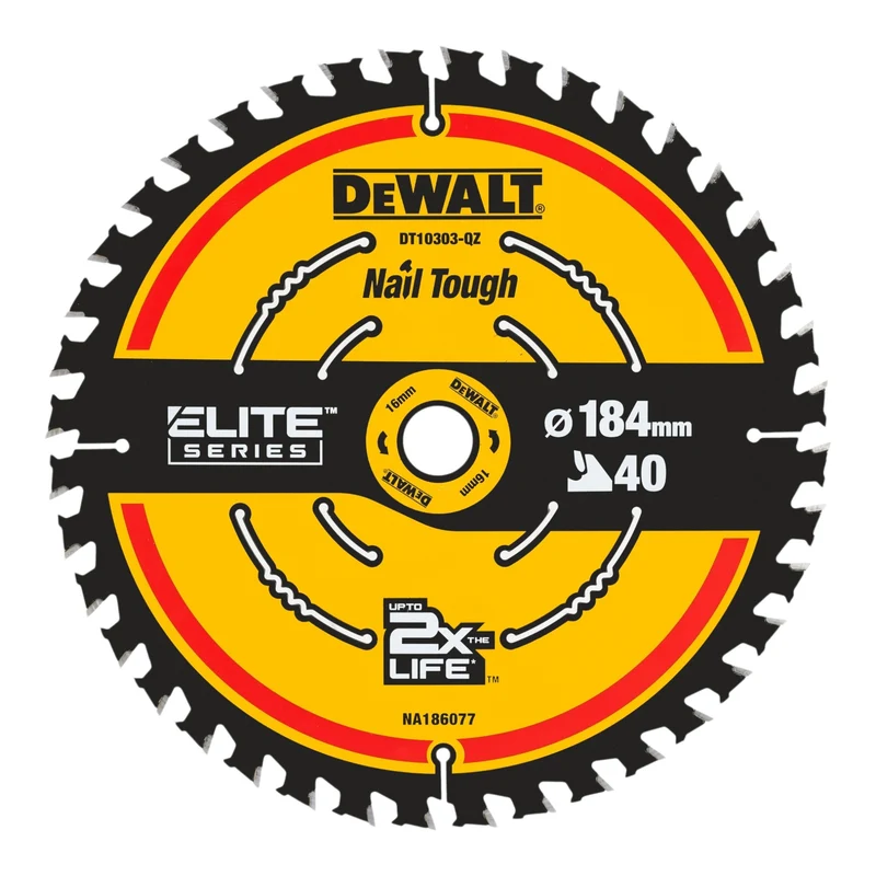 DeWalt DT 10303 ELITE Kreissägeblatt 184 x 16 x 1,65 mm 40 Zähne für Handkreissägen