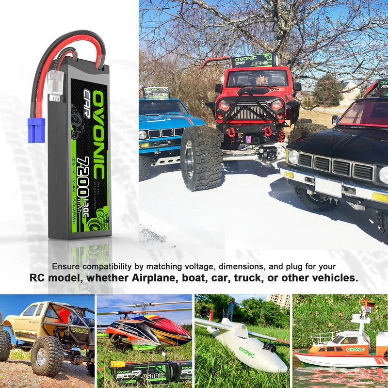 OVONIC 2S 7200mAh 130C Hardcase 7,4V Lipo-Akku mit EC5-Stecker ( 2 St.)