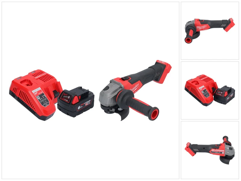 Milwaukee M18 FSAG115X-601 Akku Winkelschleifer 18 V 115 mm Brushless + 1x Akku 6,0 Ah + Ladegerät