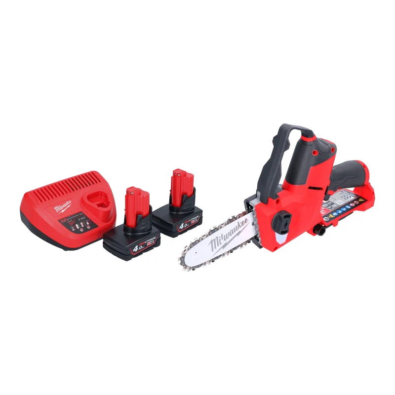 Milwaukee M12 FHS-402 Akku Astsäge 12 V 15 cm Brushless + 2x Akku 4,0 Ah + Ladegerät