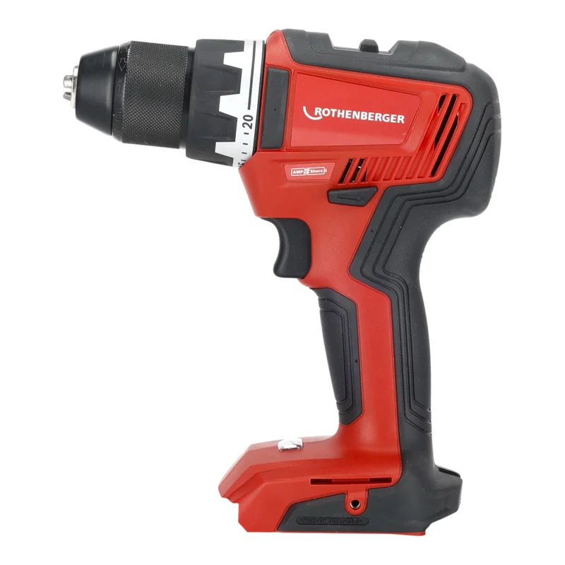 Rothenberger RO DD55 Akku Bohrschrauber 18 V 55 Nm Brushless AMPShare + 1x Akku 2,0 Ah + Ladegerät