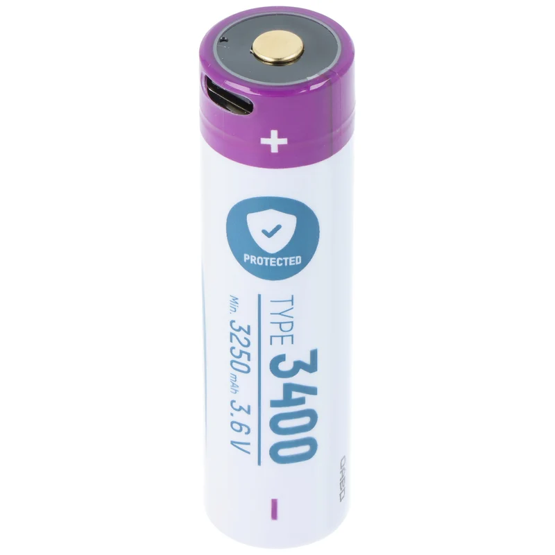 Ansmann Li-Ion 18650 3,6V 3400mAh mit Micro-USB Ladebuchse mit Schutzschaltung