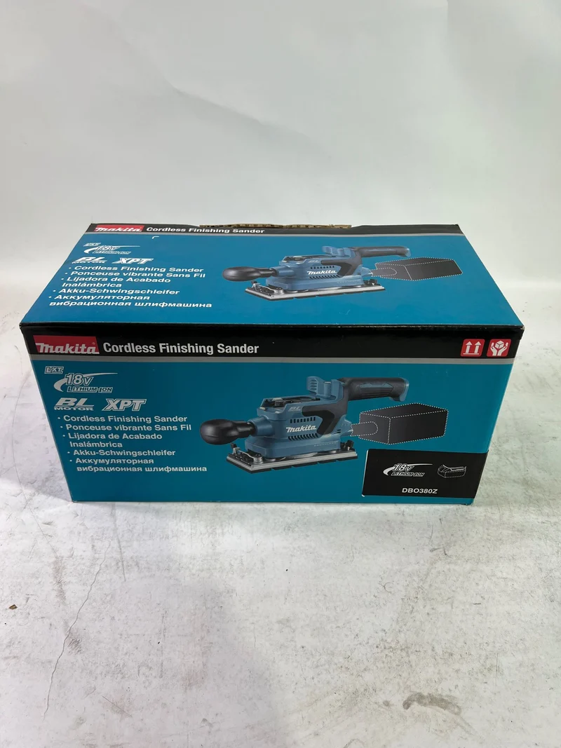 Makita DBO 380 Z Akku Schwingschleifer 18 V 93 x 185 mm Brushless Solo - ohne Akku, ohne Ladegerät - Reparaturgerät