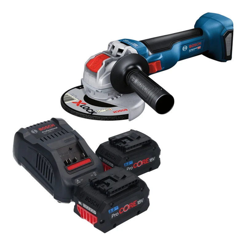 Bosch GWX 18V-10 Akku Winkelschleifer 18 V 125 mm Brushless + 2x ProCORE Akku 8,0 Ah + Ladegerät