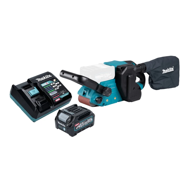 Makita BS 001 GA101 Akku Bandschleifer 40 V max. 76 x 533 mm Brushless + 1x Akku 2,0 Ah + Ladegerät
