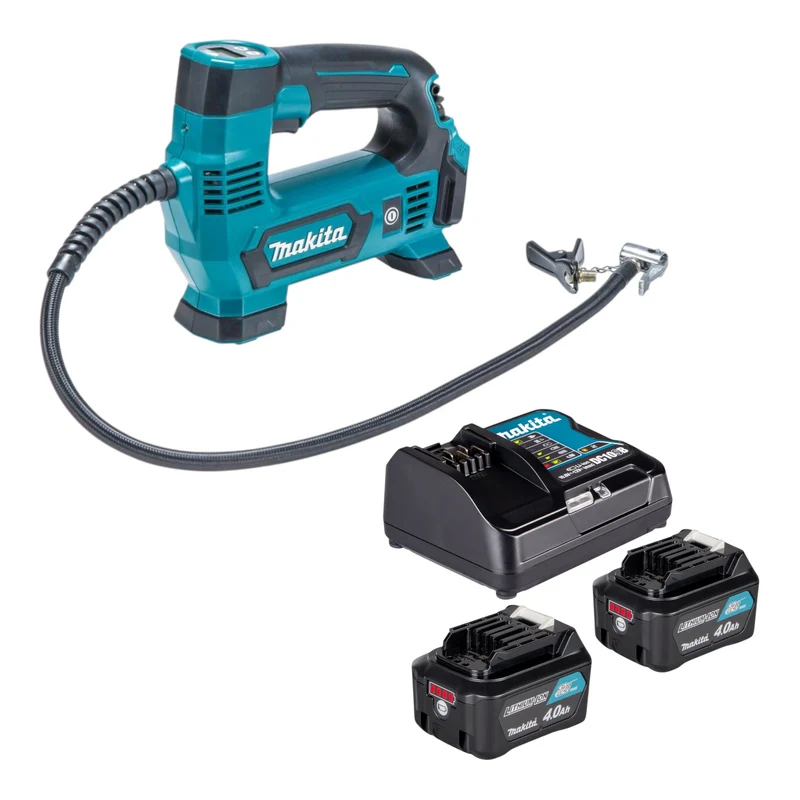 Makita MP 100 DSM Akku Kompressor 12 V max. 8,3 bar + 2x Akku 4,0 Ah + Ladegerät